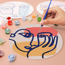 Load image into Gallery viewer, Paint by numbers 20cm Placemats (6 pieces) - Modern Abstract Face