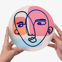 Load image into Gallery viewer, Paint by numbers 20cm Placemats (6 pieces) - Modern Abstract Face