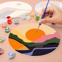 Load image into Gallery viewer, Paint by numbers 20cm Placemats (6 pieces) - Modern Abstract Mountain