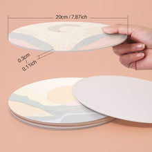 Load image into Gallery viewer, Paint by numbers 20cm Placemats (6 pieces) - Modern Abstract Mountain