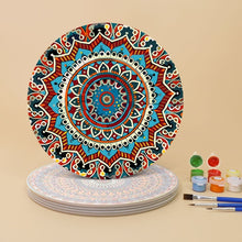 Load image into Gallery viewer, Paint by numbers 20cm Placemats (6 pieces) - Bohemian Mandala Round