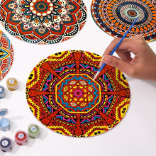 Load image into Gallery viewer, Paint by numbers 20cm Placemats (6 pieces) - Bohemian Mandala Round