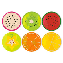 Load image into Gallery viewer, Paint by numbers 20cm Placemats (6 pieces) - Colourful Fruit Slice