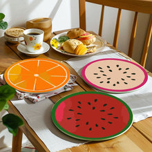 Load image into Gallery viewer, Paint by numbers 20cm Placemats (6 pieces) - Colourful Fruit Slice