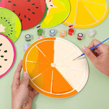 Load image into Gallery viewer, Paint by numbers 20cm Placemats (6 pieces) - Colourful Fruit Slice