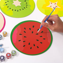 Load image into Gallery viewer, Paint by numbers 20cm Placemats (6 pieces) - Colourful Fruit Slice