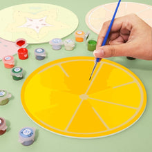 Load image into Gallery viewer, Paint by numbers 20cm Placemats (6 pieces) - Colourful Fruit Slice