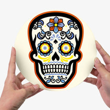 Load image into Gallery viewer, Paint by numbers 20cm Placemats (6 pieces) - Colourful Day of the Dead Skull