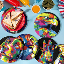 Load image into Gallery viewer, Paint by numbers 20cm Placemats (6 pieces) - Pop Art Animal