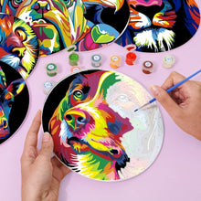 Load image into Gallery viewer, Paint by numbers 20cm Placemats (6 pieces) - Pop Art Animal