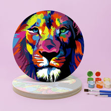 Load image into Gallery viewer, Paint by numbers 20cm Placemats (6 pieces) - Pop Art Animal