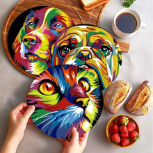 Load image into Gallery viewer, Paint by numbers 20cm Placemats (6 pieces) - Pop Art Animal