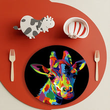 Load image into Gallery viewer, Paint by numbers 20cm Placemats (6 pieces) - Pop Art Animal
