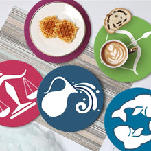 Load image into Gallery viewer, Paint by numbers 20cm Placemats (12 pieces) - Zodiac Signs Series 1