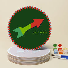 Load image into Gallery viewer, Paint by numbers 20cm Placemats (12 pieces) - Zodiac Signs Series 3