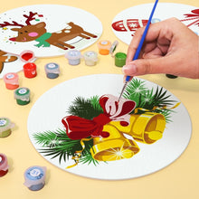 Load image into Gallery viewer, Paint by numbers 20cm Placemats (4 pieces) - Christmas Theme 1