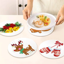 Load image into Gallery viewer, Paint by numbers 20cm Placemats (4 pieces) - Christmas Theme 1