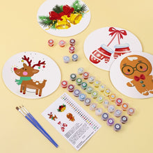 Load image into Gallery viewer, Paint by numbers 20cm Placemats (4 pieces) - Christmas Theme 1