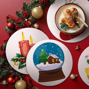 Paint by numbers 20cm Placemats (4 pieces) - Christmas Theme 2