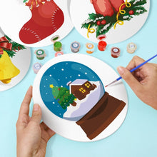 Load image into Gallery viewer, Paint by numbers 20cm Placemats (4 pieces) - Christmas Theme 2