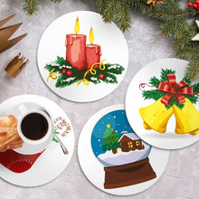 Load image into Gallery viewer, Paint by numbers 20cm Placemats (4 pieces) - Christmas Theme 2