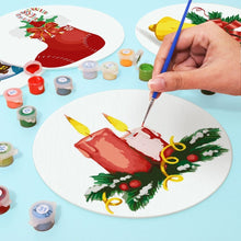 Load image into Gallery viewer, Paint by numbers 20cm Placemats (4 pieces) - Christmas Theme 2