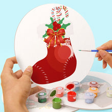 Load image into Gallery viewer, Paint by numbers 20cm Placemats (4 pieces) - Christmas Theme 2
