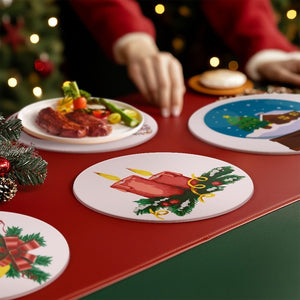 Paint by numbers 20cm Placemats (4 pieces) - Christmas Theme 2