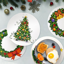 Load image into Gallery viewer, Paint by numbers 20cm Placemats (4 pieces) - Christmas Wreath