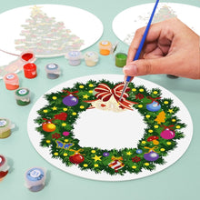 Load image into Gallery viewer, Paint by numbers 20cm Placemats (4 pieces) - Christmas Wreath