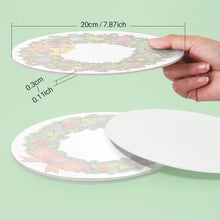 Load image into Gallery viewer, Paint by numbers 20cm Placemats (4 pieces) - Christmas Wreath