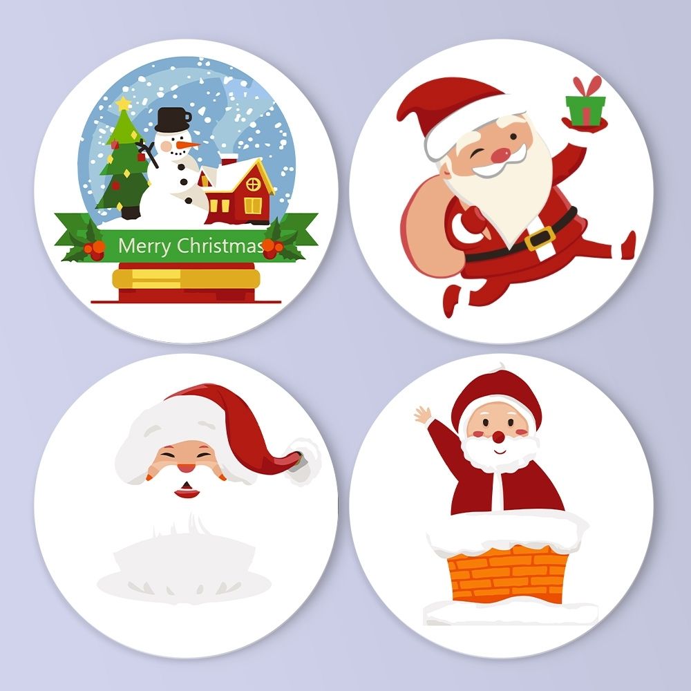 Paint by numbers 20cm Placemats (4 pieces) - Santa Claus Figured'Art