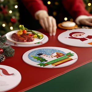 Paint by numbers 20cm Placemats (4 pieces) - Santa Claus