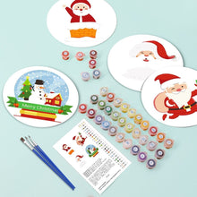 Load image into Gallery viewer, Paint by numbers 20cm Placemats (4 pieces) - Santa Claus