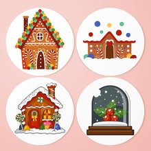Load image into Gallery viewer, Paint by numbers 20cm Placemats (4 pieces) - Gingerbread House Figured&#39;Art