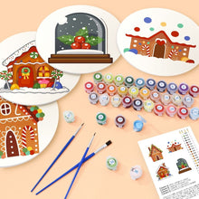 Load image into Gallery viewer, Paint by numbers 20cm Placemats (4 pieces) - Gingerbread House