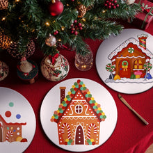 Load image into Gallery viewer, Paint by numbers 20cm Placemats (4 pieces) - Gingerbread House