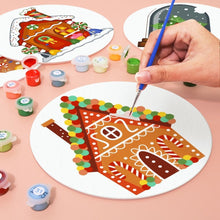 Load image into Gallery viewer, Paint by numbers 20cm Placemats (4 pieces) - Gingerbread House
