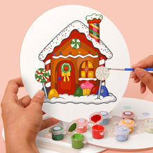 Load image into Gallery viewer, Paint by numbers 20cm Placemats (4 pieces) - Gingerbread House