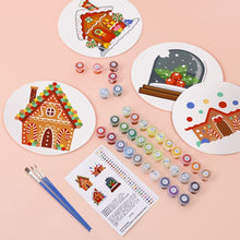 Load image into Gallery viewer, Paint by numbers 20cm Placemats (4 pieces) - Gingerbread House