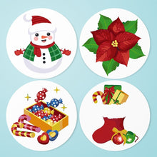 Load image into Gallery viewer, Paint by numbers 20cm Placemats (4 pieces) - Snowman Figured&#39;Art