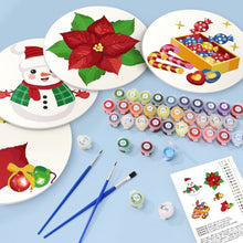 Load image into Gallery viewer, Paint by numbers 20cm Placemats (4 pieces) - Snowman