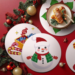 Paint by numbers 20cm Placemats (4 pieces) - Snowman