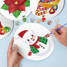 Load image into Gallery viewer, Paint by numbers 20cm Placemats (4 pieces) - Snowman