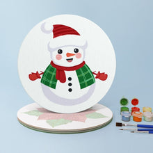 Load image into Gallery viewer, Paint by numbers 20cm Placemats (4 pieces) - Snowman
