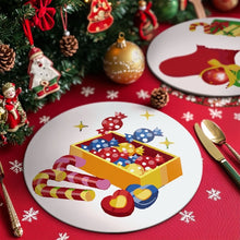 Load image into Gallery viewer, Paint by numbers 20cm Placemats (4 pieces) - Snowman