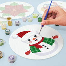 Load image into Gallery viewer, Paint by numbers 20cm Placemats (4 pieces) - Snowman