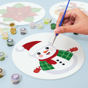 Paint by numbers 20cm Placemats (4 pieces) - Snowman