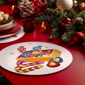 Paint by numbers 20cm Placemats (4 pieces) - Snowman