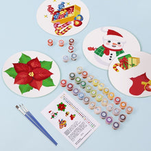 Load image into Gallery viewer, Paint by numbers 20cm Placemats (4 pieces) - Snowman